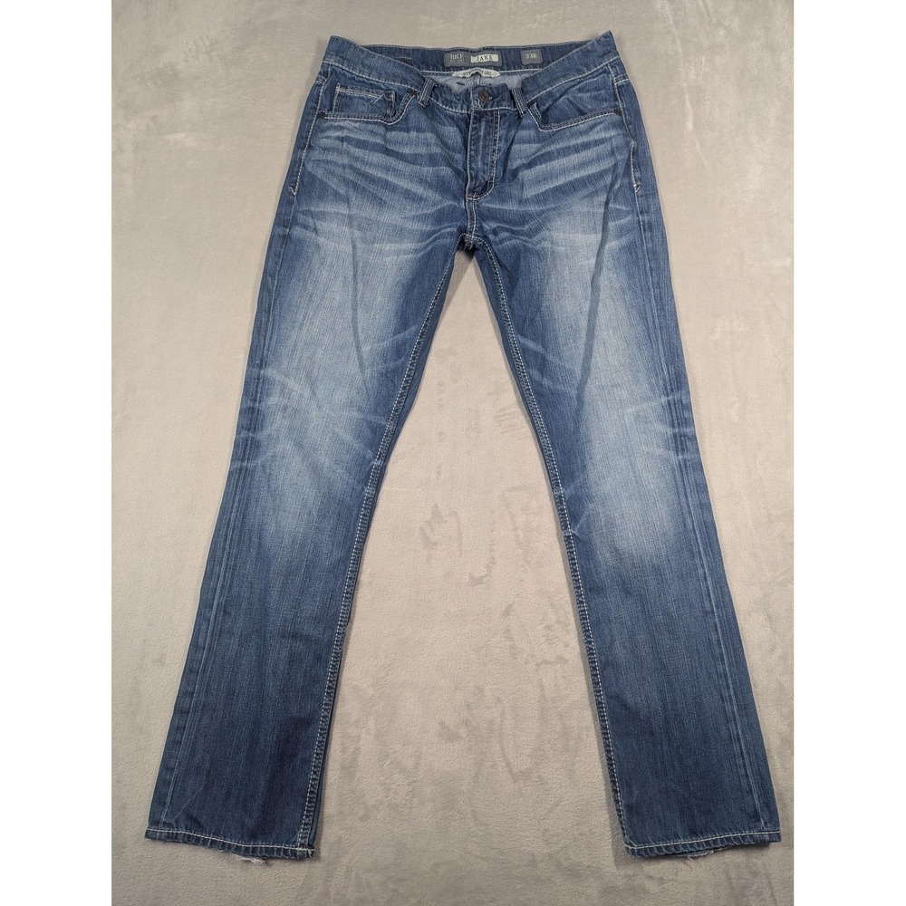 BKE Jake Straight Jeans Mens 33x32 Blue Medium Wash Straight Leg Denim Casual